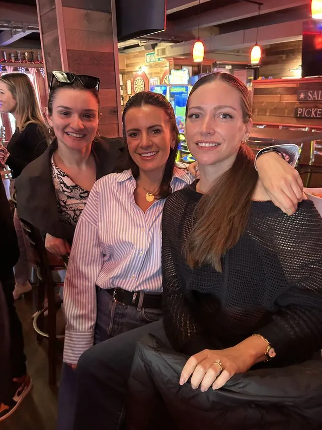 Three colleagues at the summit social in Salem